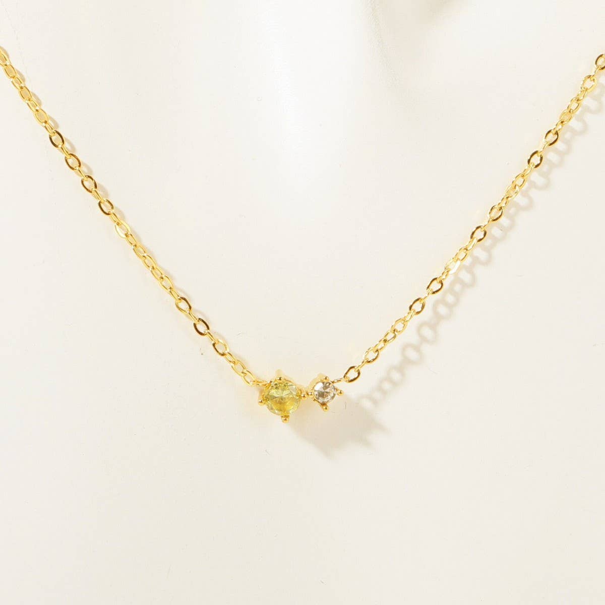 Retro Literary December Colored Zircon Necklace_CWMM5668