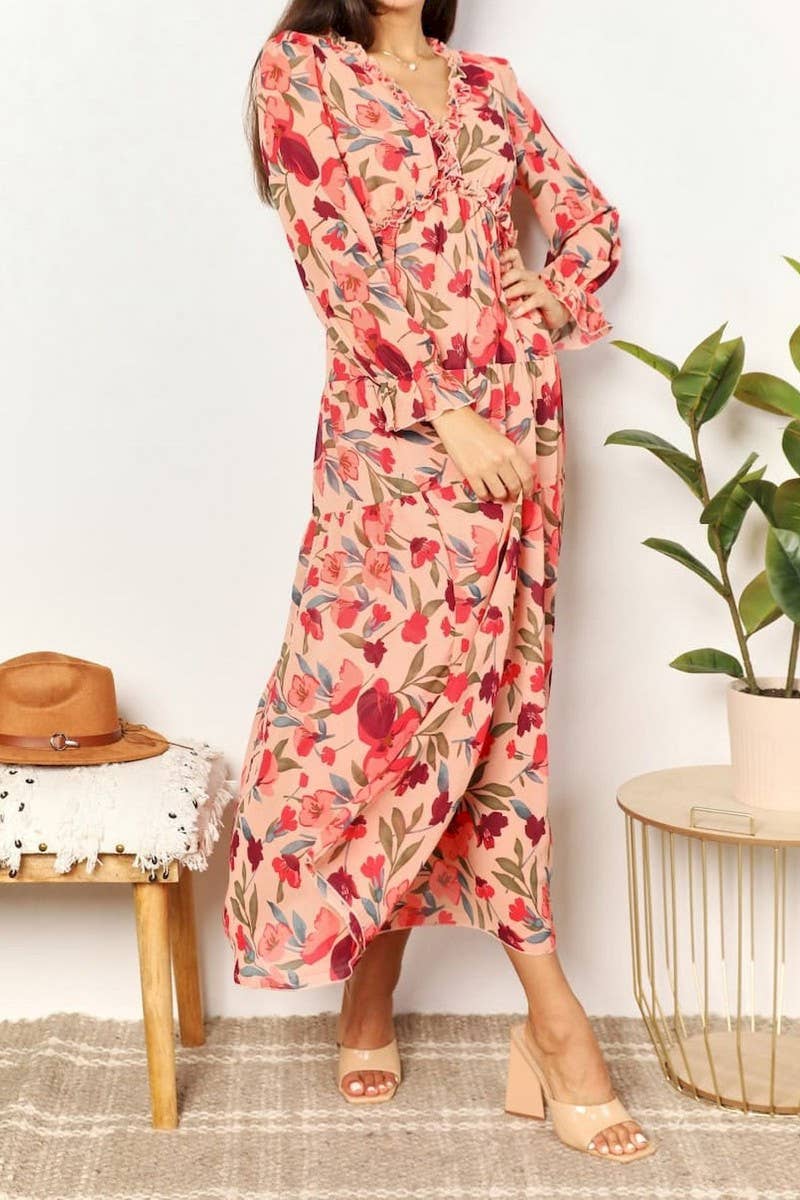CWDMD5429_STYLISH FLORAL LONG SLEEVE ELEGANT MAXI GOWN