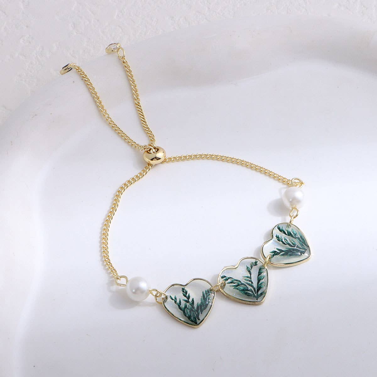 Epoxy resin flower new Chinese-style bracelet