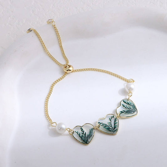 Epoxy resin flower new Chinese-style bracelet