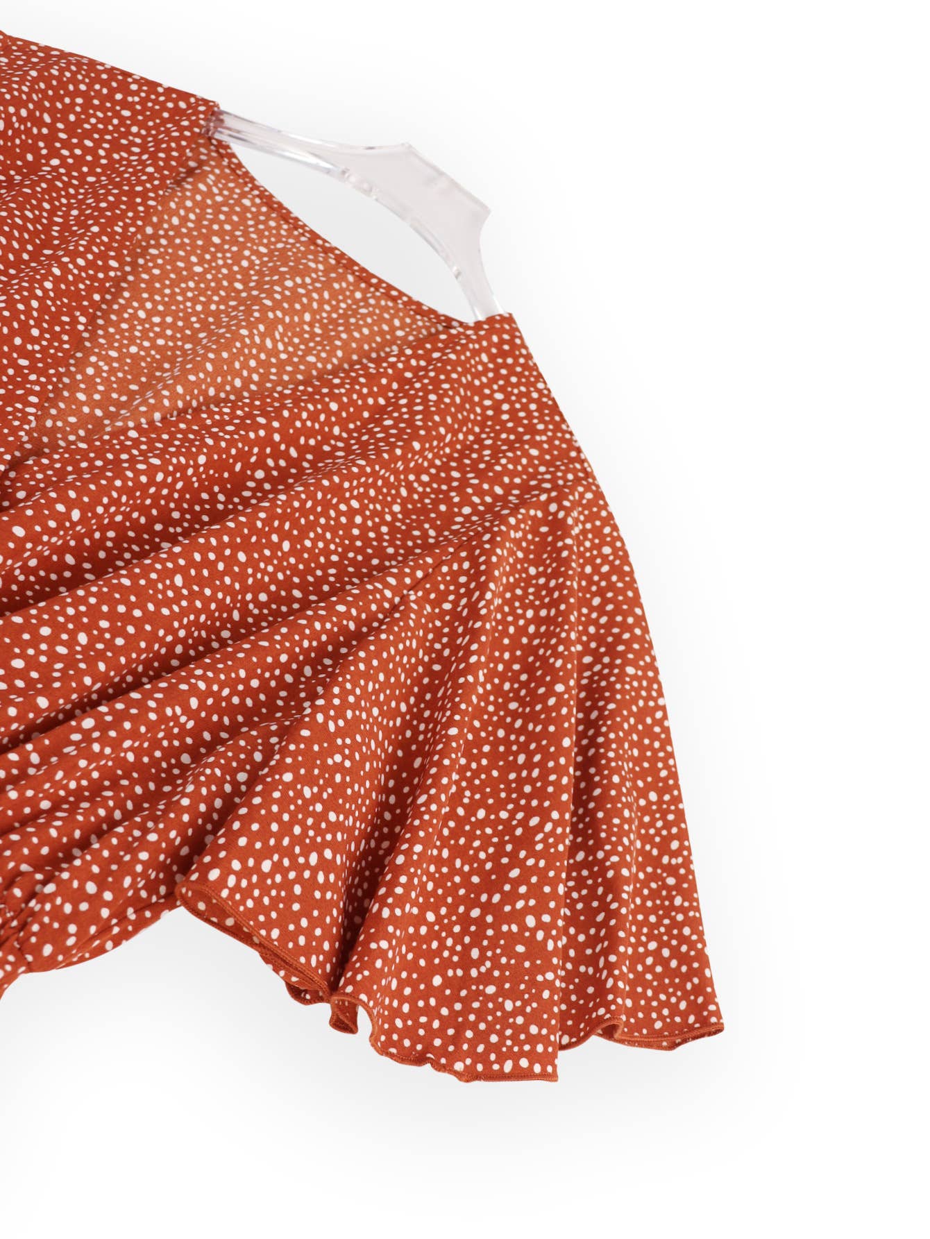 printed high-waisted loose V-neck short dress