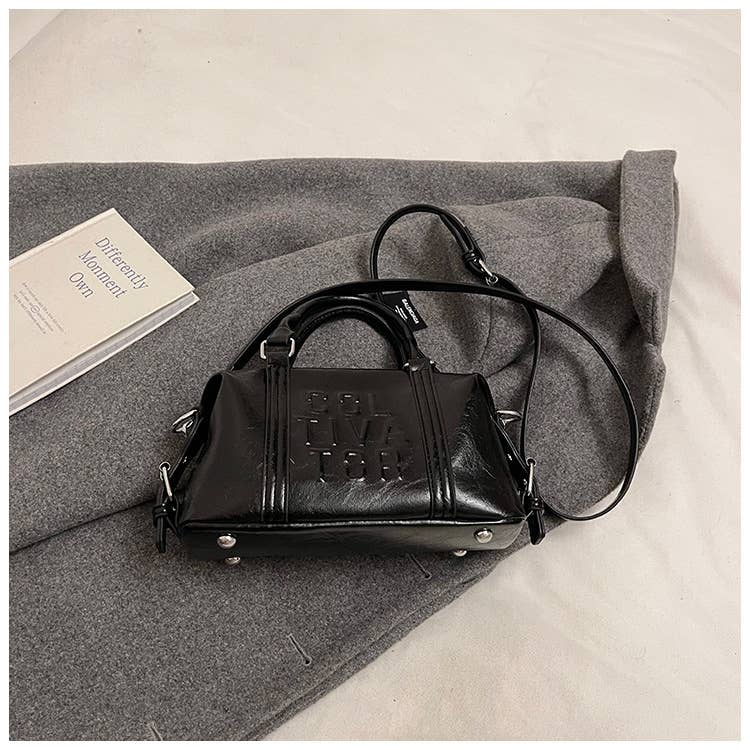 Retro portable Boston pillow bag