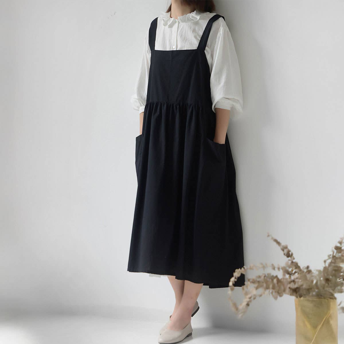 Kitchen florist work Linen Apron with pockets