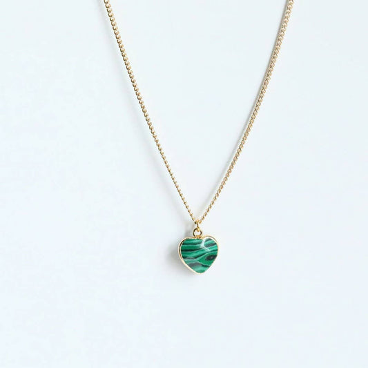 December Birthstone Heart Pendant Necklace