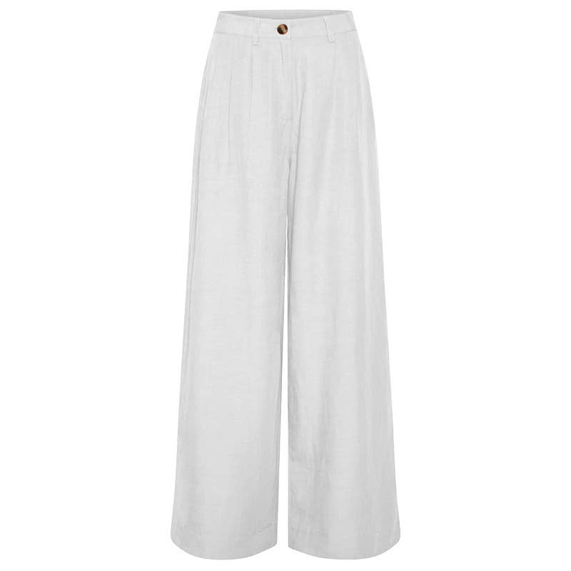 High-end and versatile linen straight-leg pants