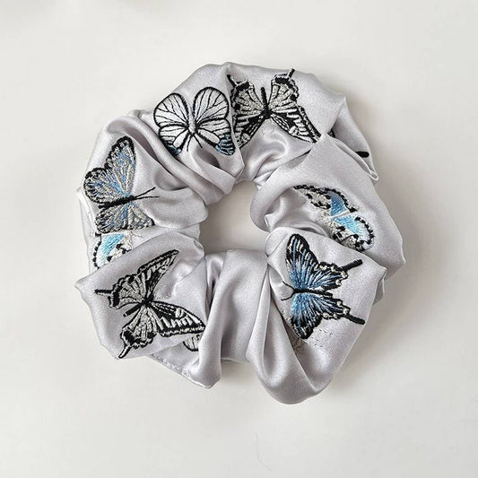 SATIN HEAVY EMBROIDERY BUTTERFLY HAIR ACCESSORY
