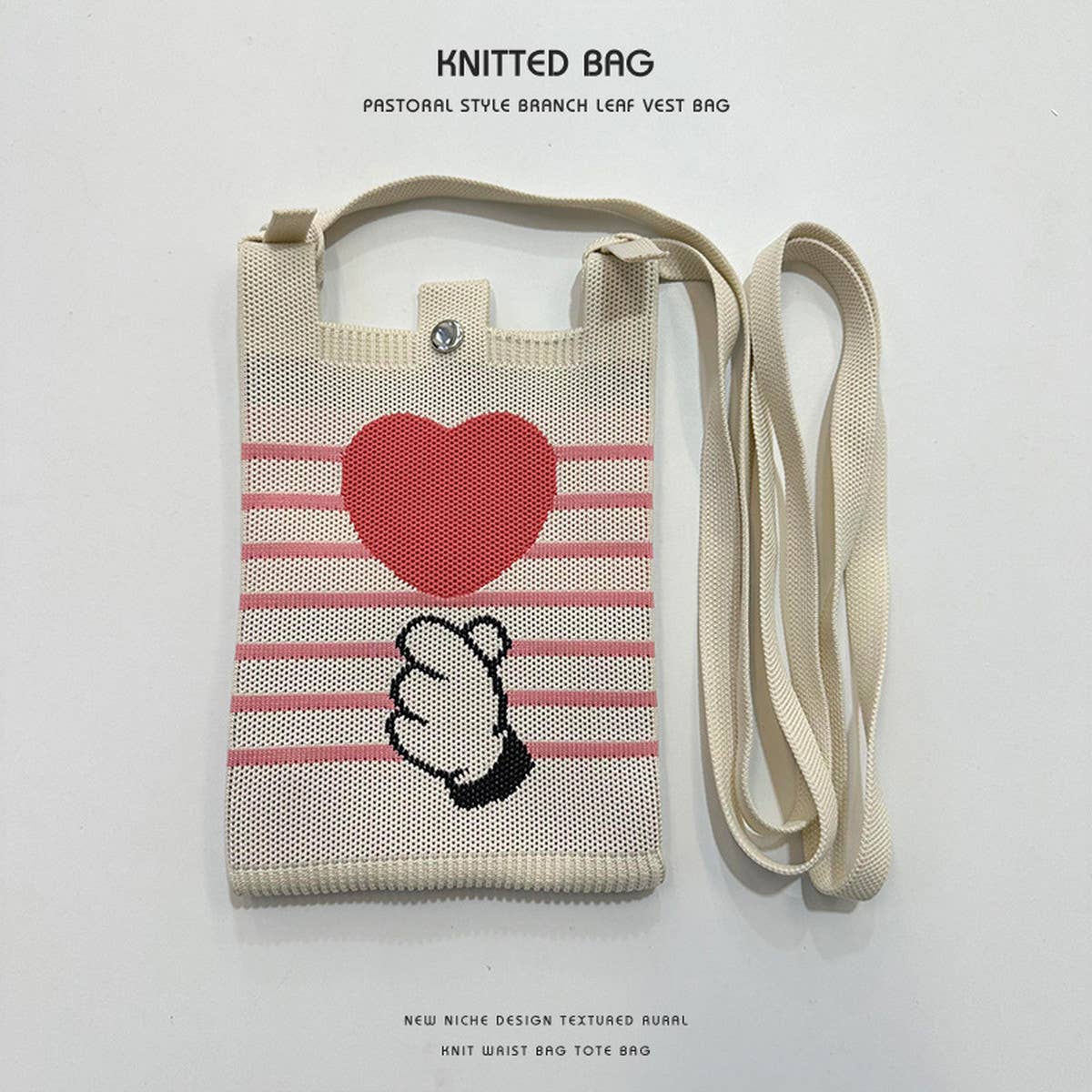 NEW STYLE CARTOON PUPPY KNITTED CROSSBODY BAG_CWAB2382