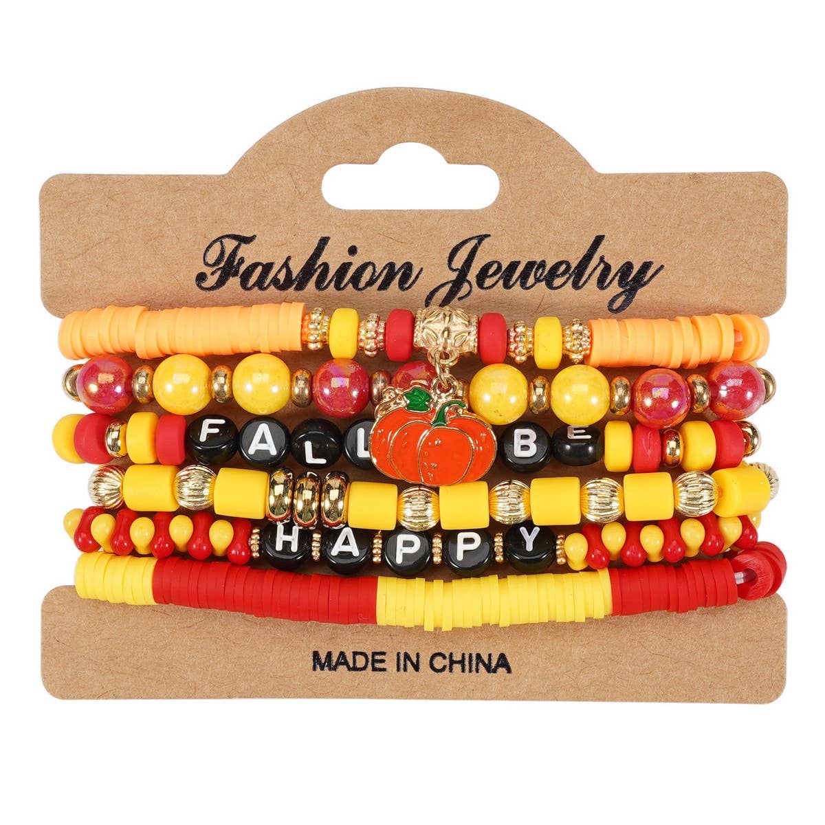 CWAJE05711_THANKSGIVING PUMPKIN TURKEY MAPLE LEAF BRACELET