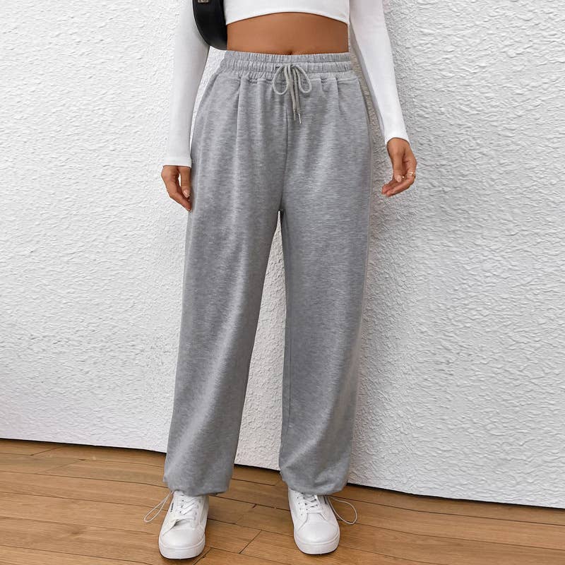 CASUAL DRAWSTRING SWEATPANTS WITH ADJUSTABLE LEG