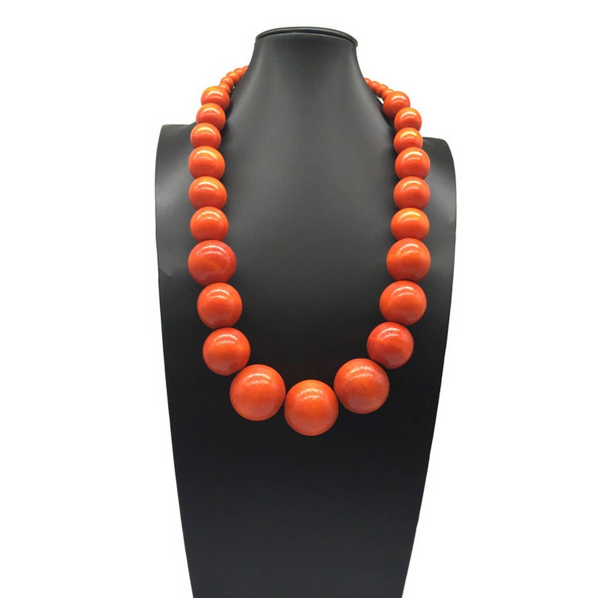COLORFUL WOODEN BEADS HANDMADE BEADED NECKLACE