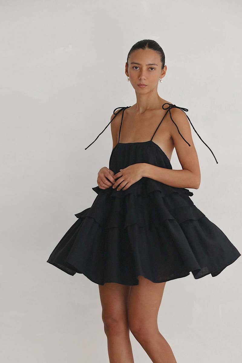 CWDSD8854_SUMMER RUFFLE SHORT SLING CAKE DRESS