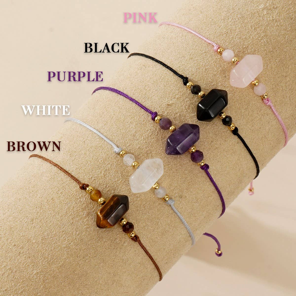 AMETHYST SEMI-PRECIOUS GEMSTONE BRACELET_CWAB4642