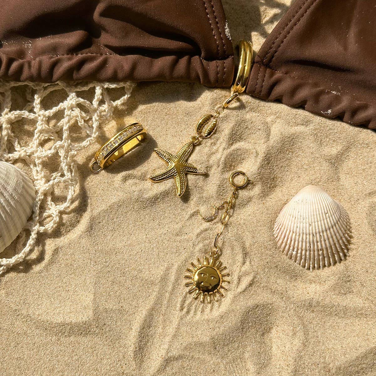 DIY DIAMOND STARFISH BIKINI BUCKLE PENDANT