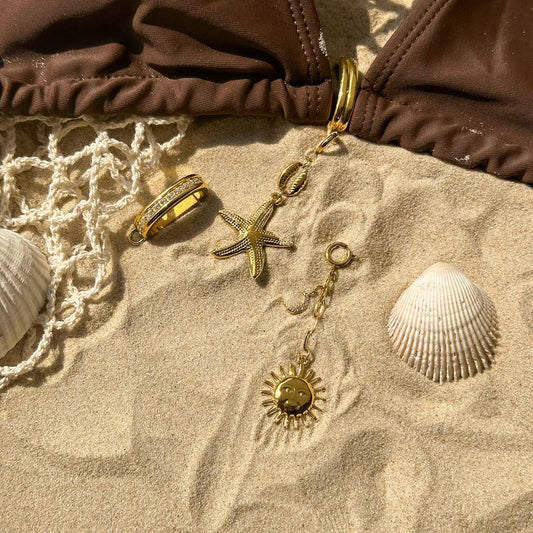 DIY DIAMOND STARFISH BIKINI BUCKLE PENDANT