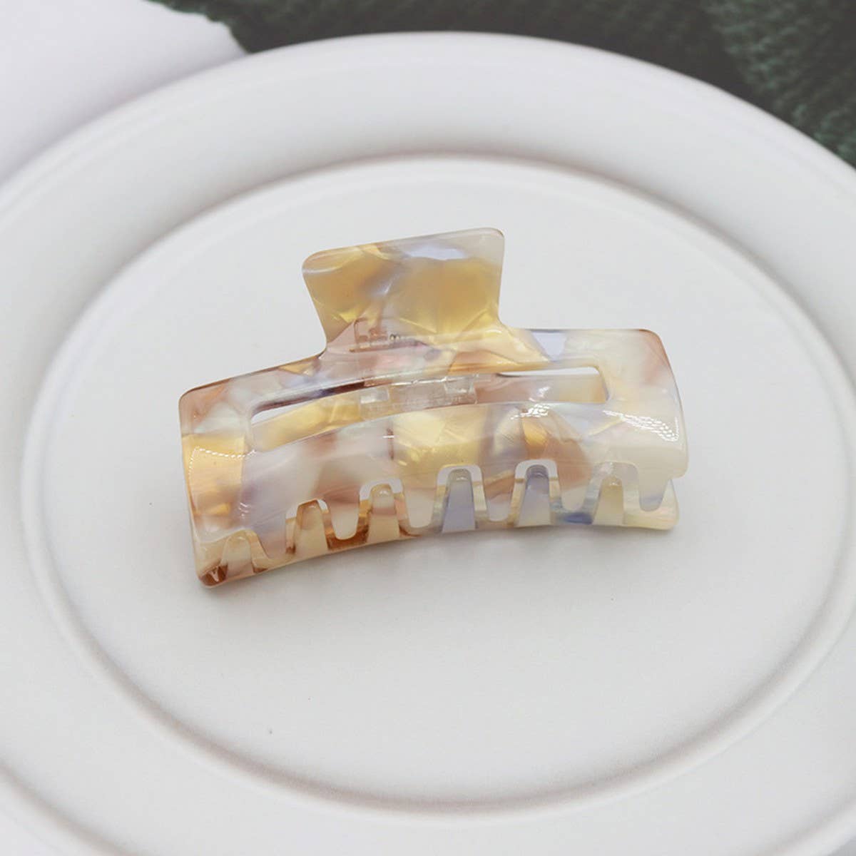 COLORFUL MERMAID HOLLOW SQUARE HAIRPIN