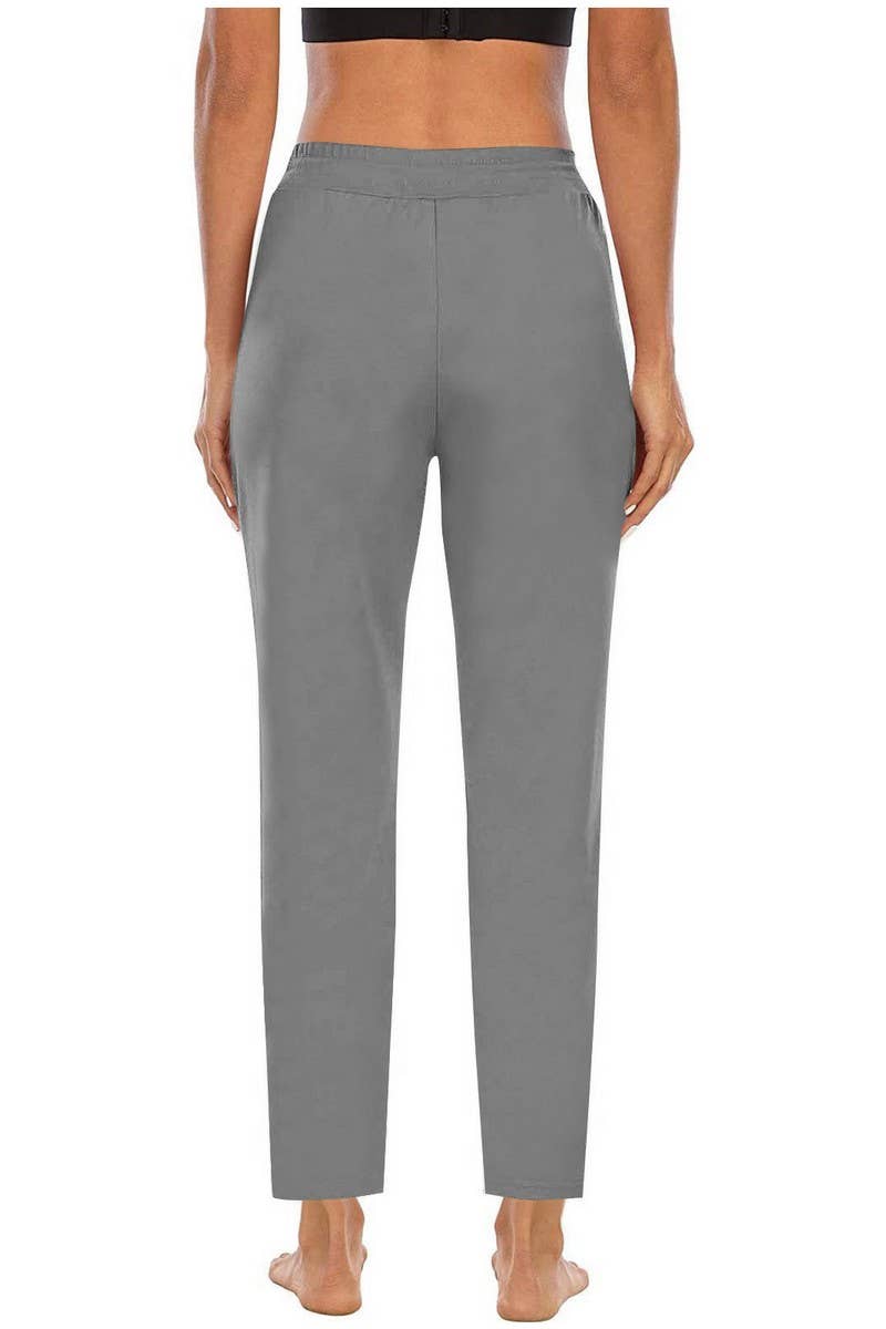 CWBLP2085_HIGH WAIST DRAWSTRING SLIM FIT CASUAL PANTS