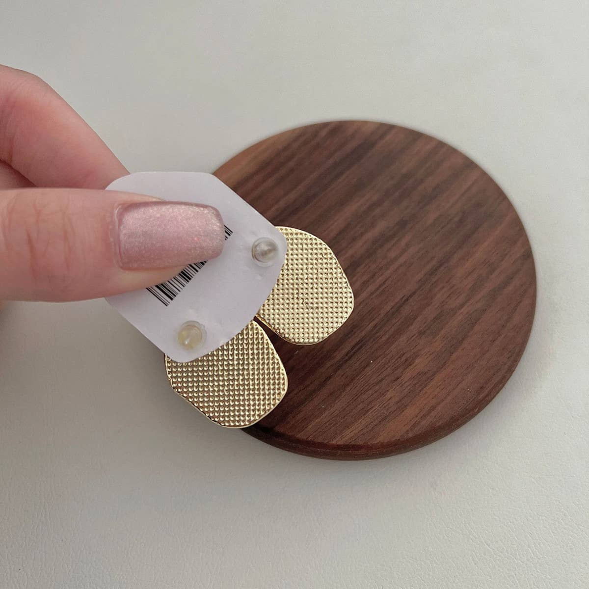 IRREGULAR ELLIPTICAL RESIN EARRINGS