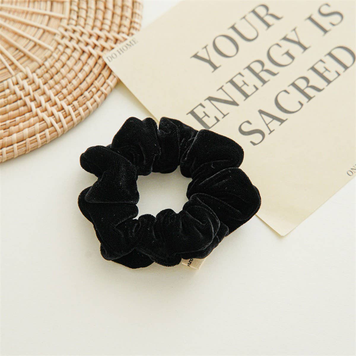 WOMEN RETRO SOLID COLOR LARGE INTESTINE HAIR TIE_CWAHA0795