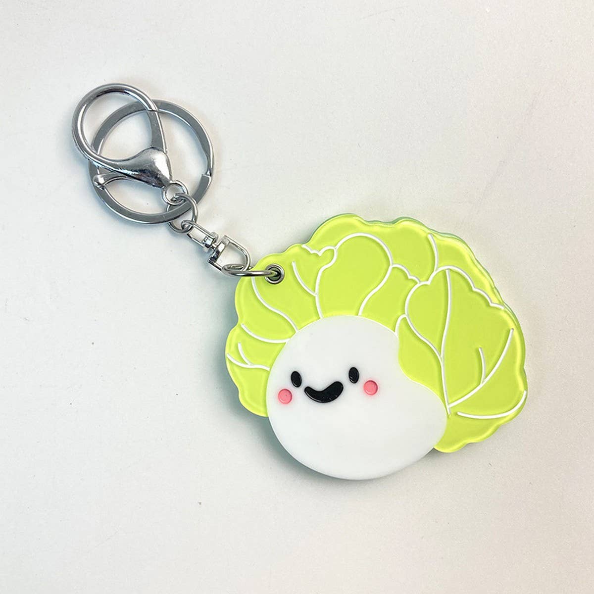 Cute Cabbage Slide Mirror Keychain Acrylic