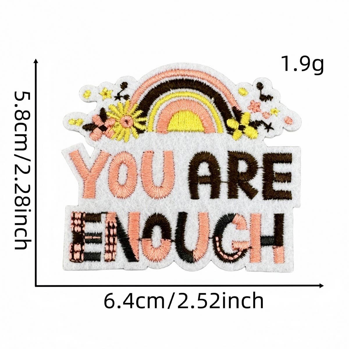 PERSONALIZED COLORFUL ENGLISH EMBROIDERY PATCH_CWMM4029