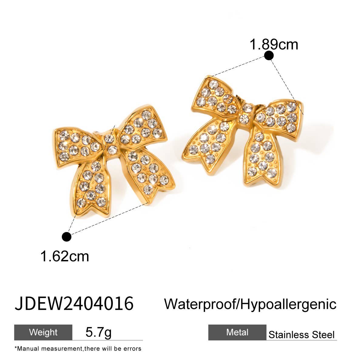 RETRO HIGH-END BOW EARRINGS AND RING SET_CWAJE1887