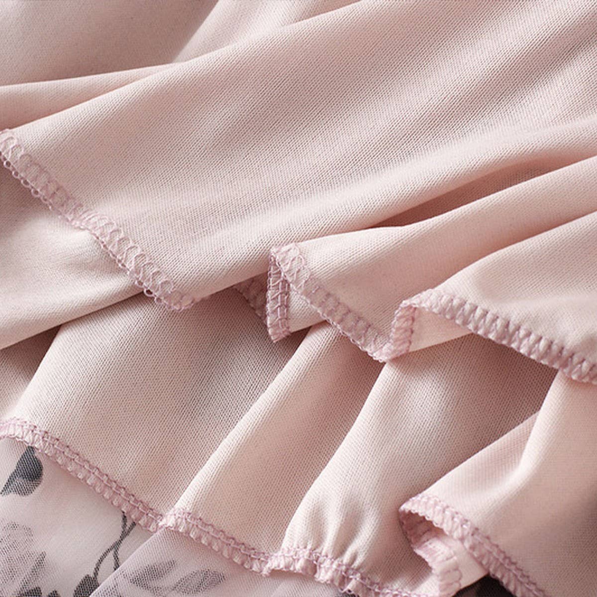 Flocked Tulle Pleated Slim Fit Midi Skirt