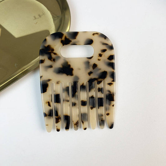 Elegant Acetate Hollow Hair Clip & Comb Set