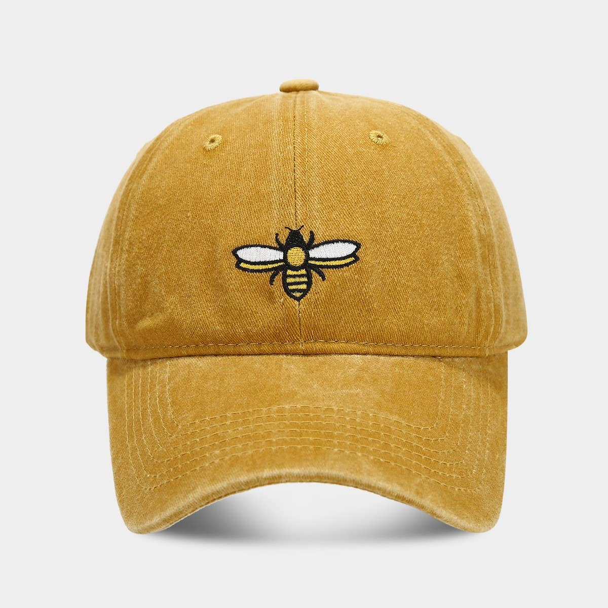 Bee Embroidery Baseball Cap -  Outdoor Sun Hat CWAH2020