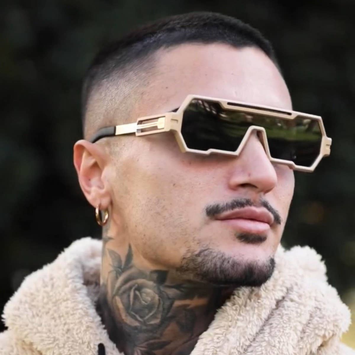 RETRO STEAMPUNK SUNGLASSES IRREGULAR SUNGLASSES_CWASG0555