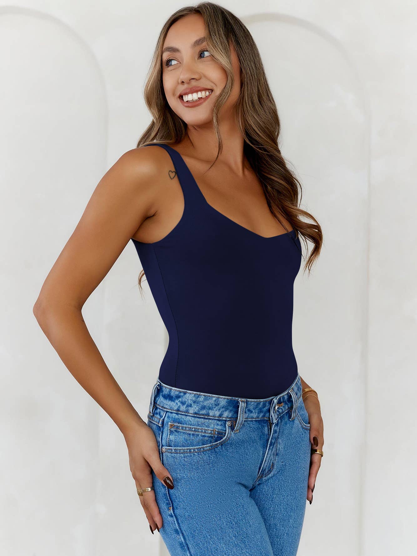 Y2K style sexy solid color slim-fit tank top