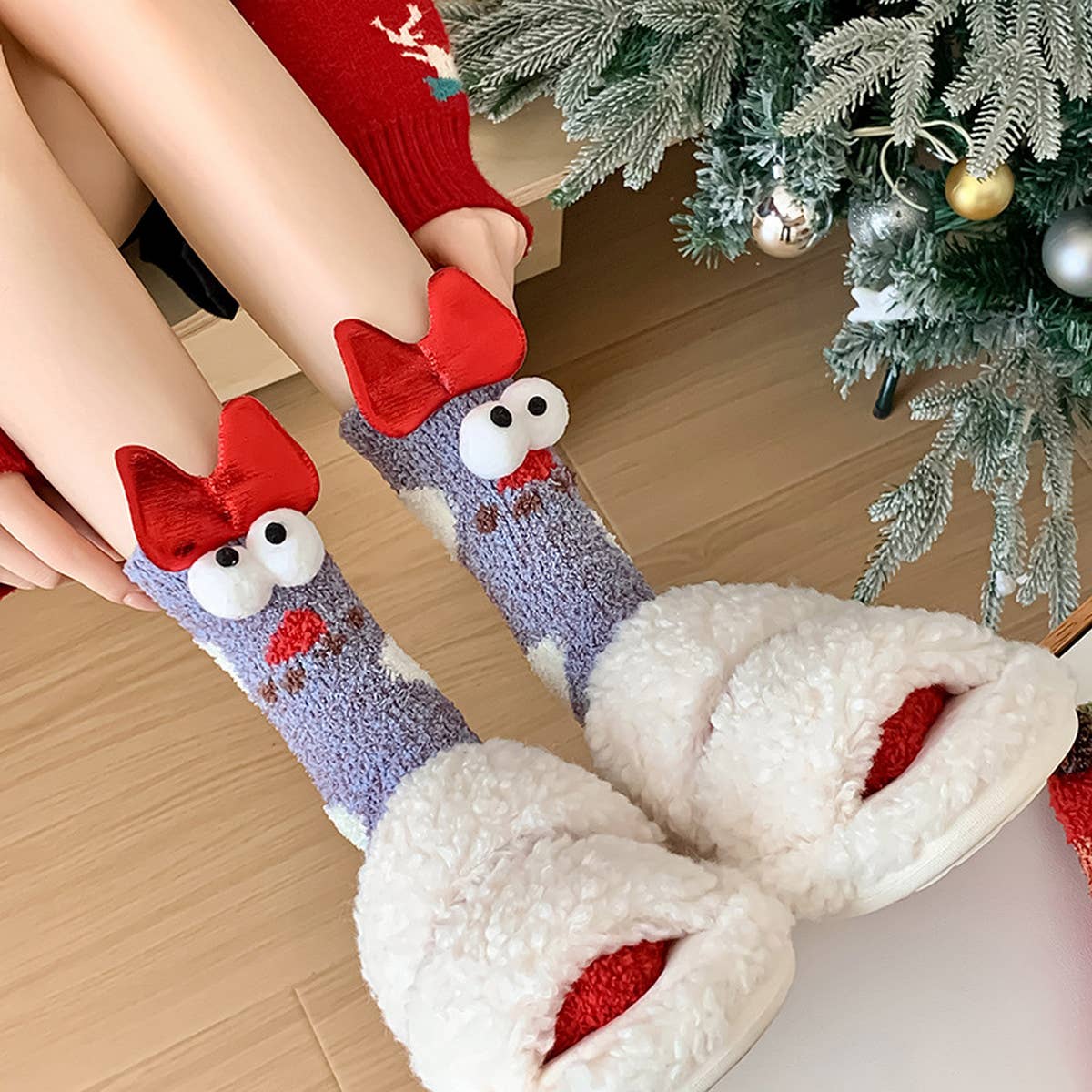 CHRISTMAS CARTOON THICK WARM SOCKS