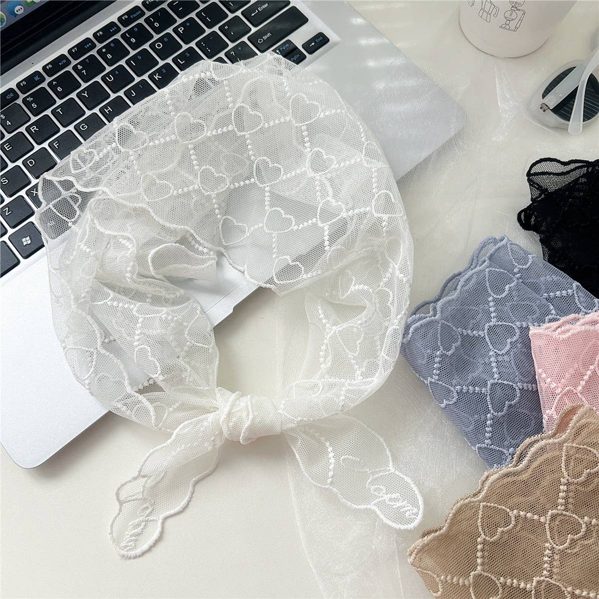 Heart Lace Triangle Scarf-Sun Protection Neck Wrap