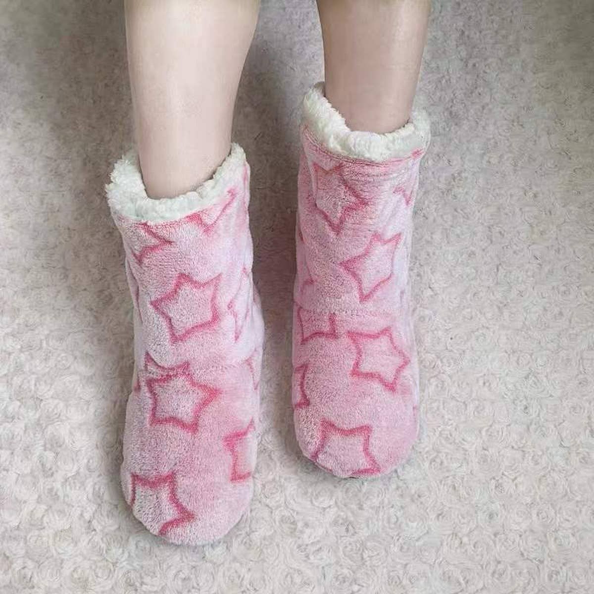 WARM AND SOFT SOLES FOR COMFORT SOCK SLIPPERS
