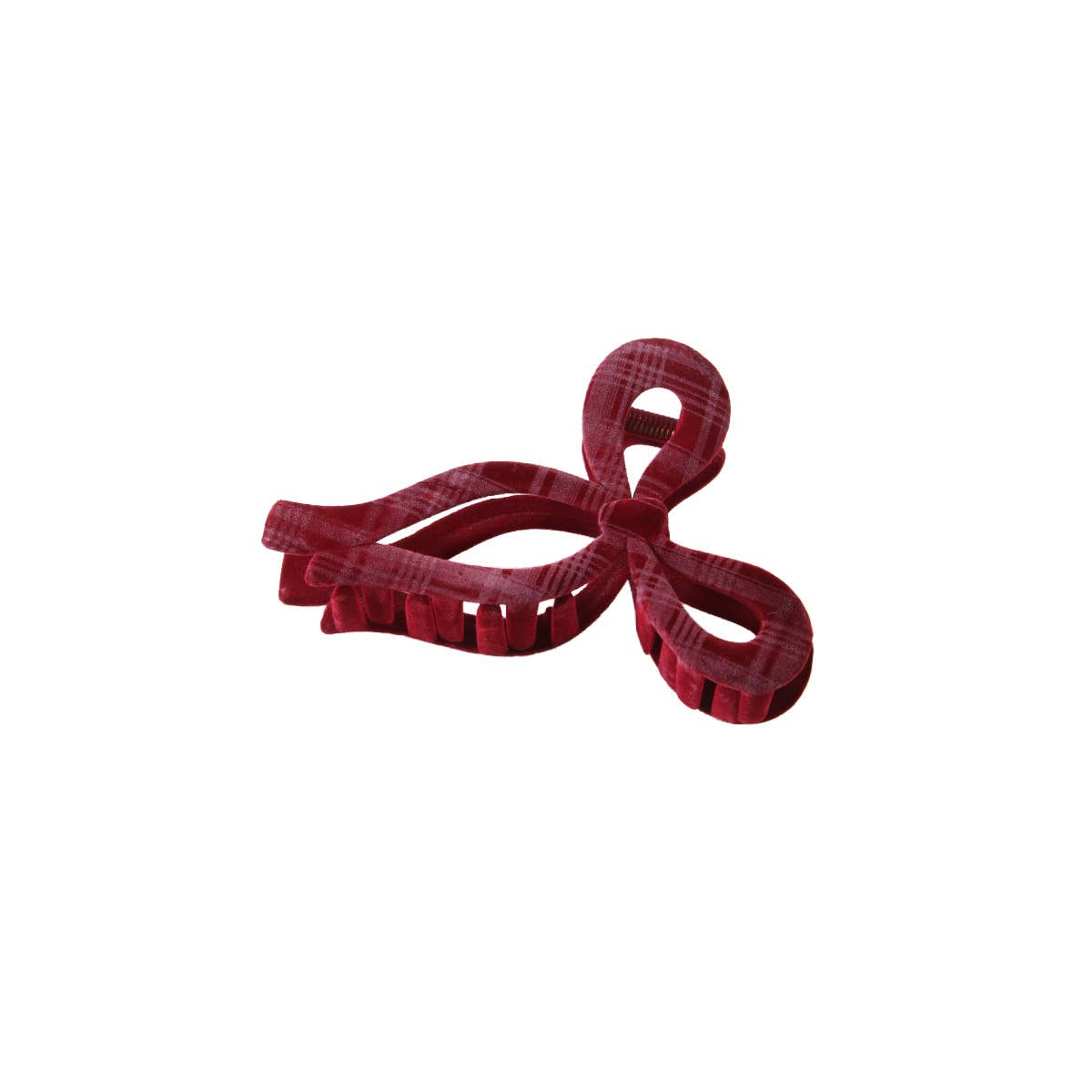 Preppy flocking solid color Premium hair clip