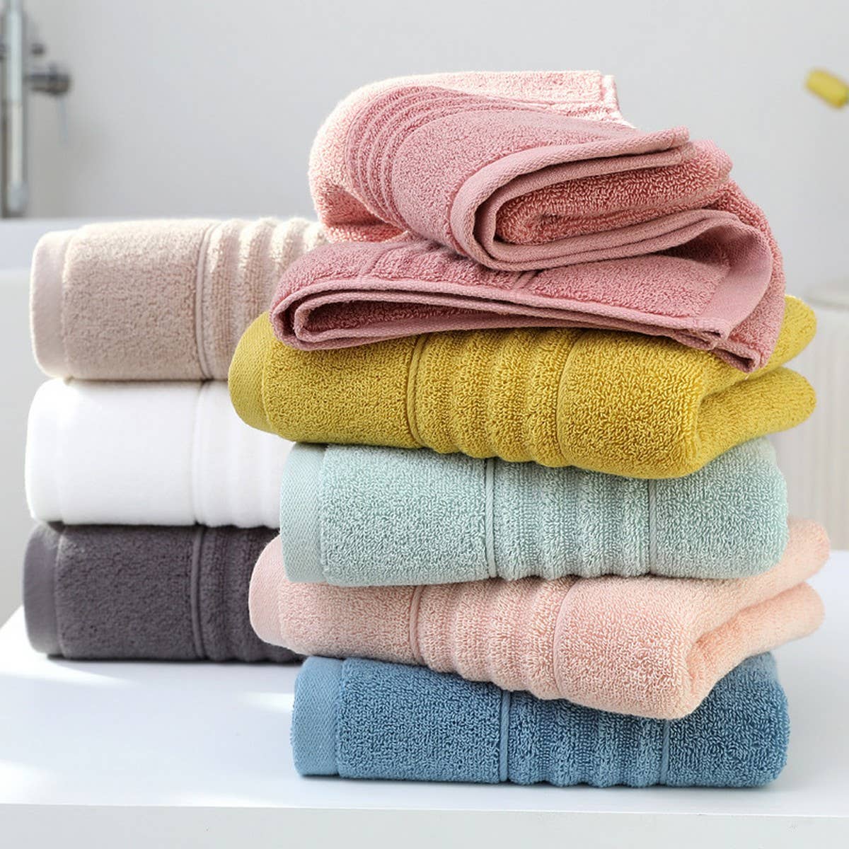 EMBROIDERED HOUSEHOLD FACE WASH COTTON TOWEL