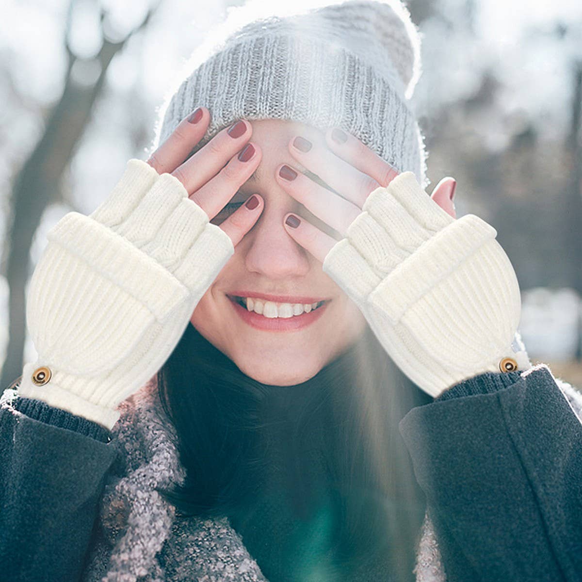 WINTER HALF-FINGER KNITTED TOUCH SCREEN GLOVES_CWAG0407