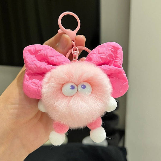 CUTE PLUSH BALL CAR KEYCHAIN BAG PENDANT GIFT