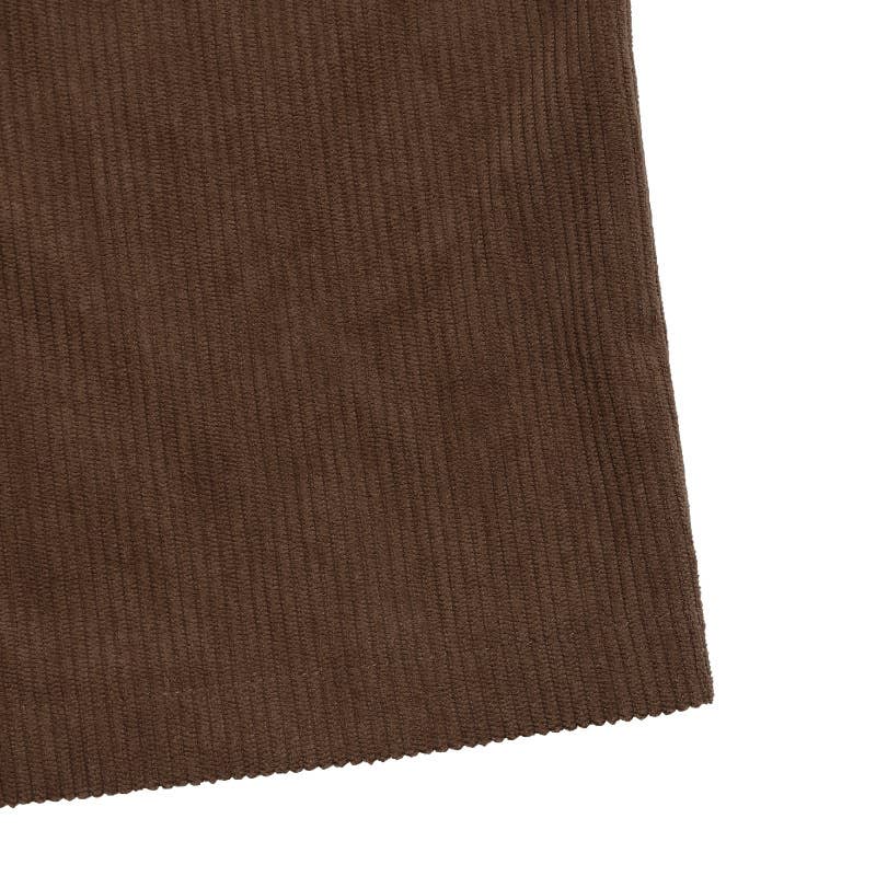 Elegant slit retro corduroy skirt