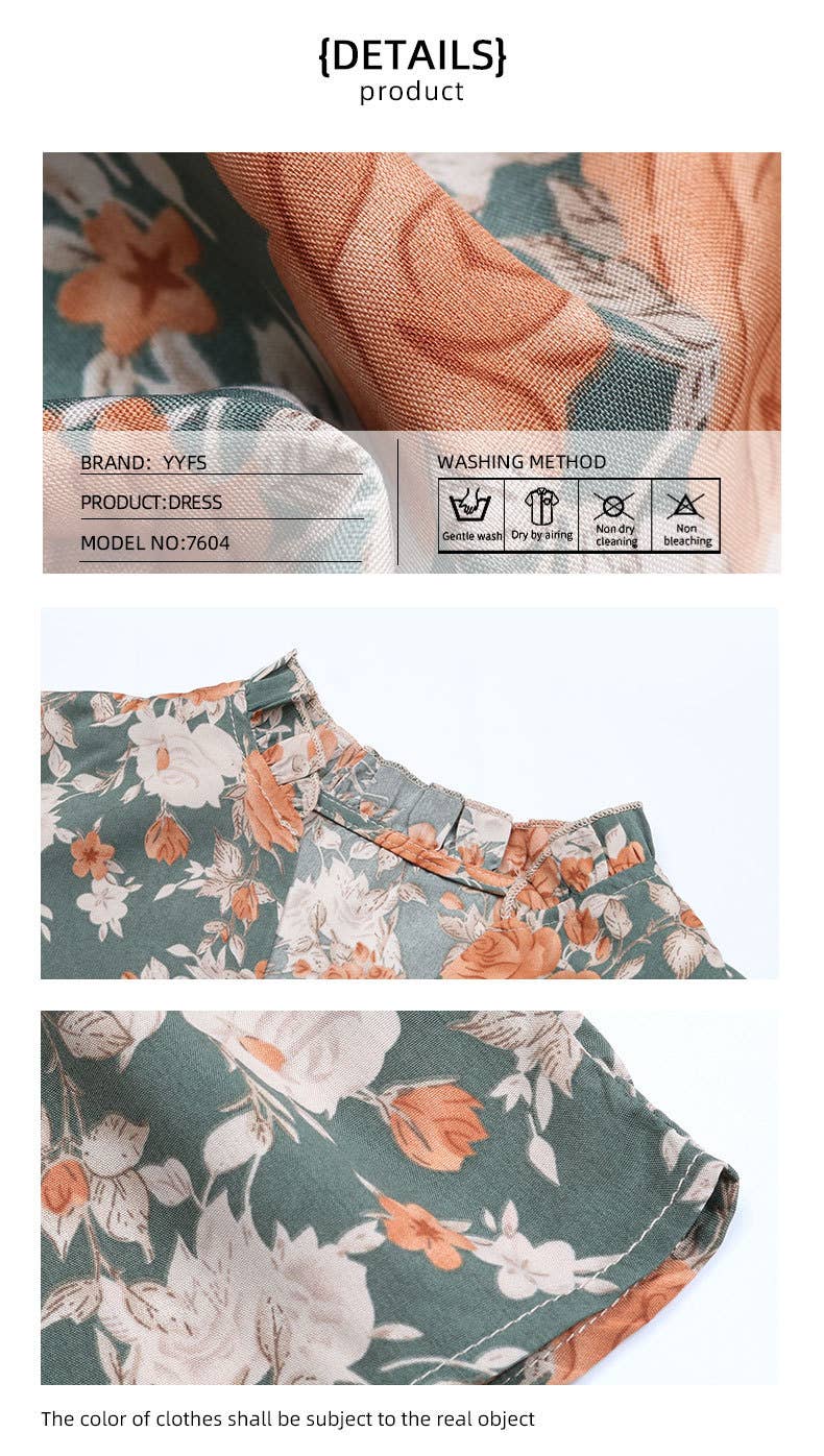 Long sleeve floral dress