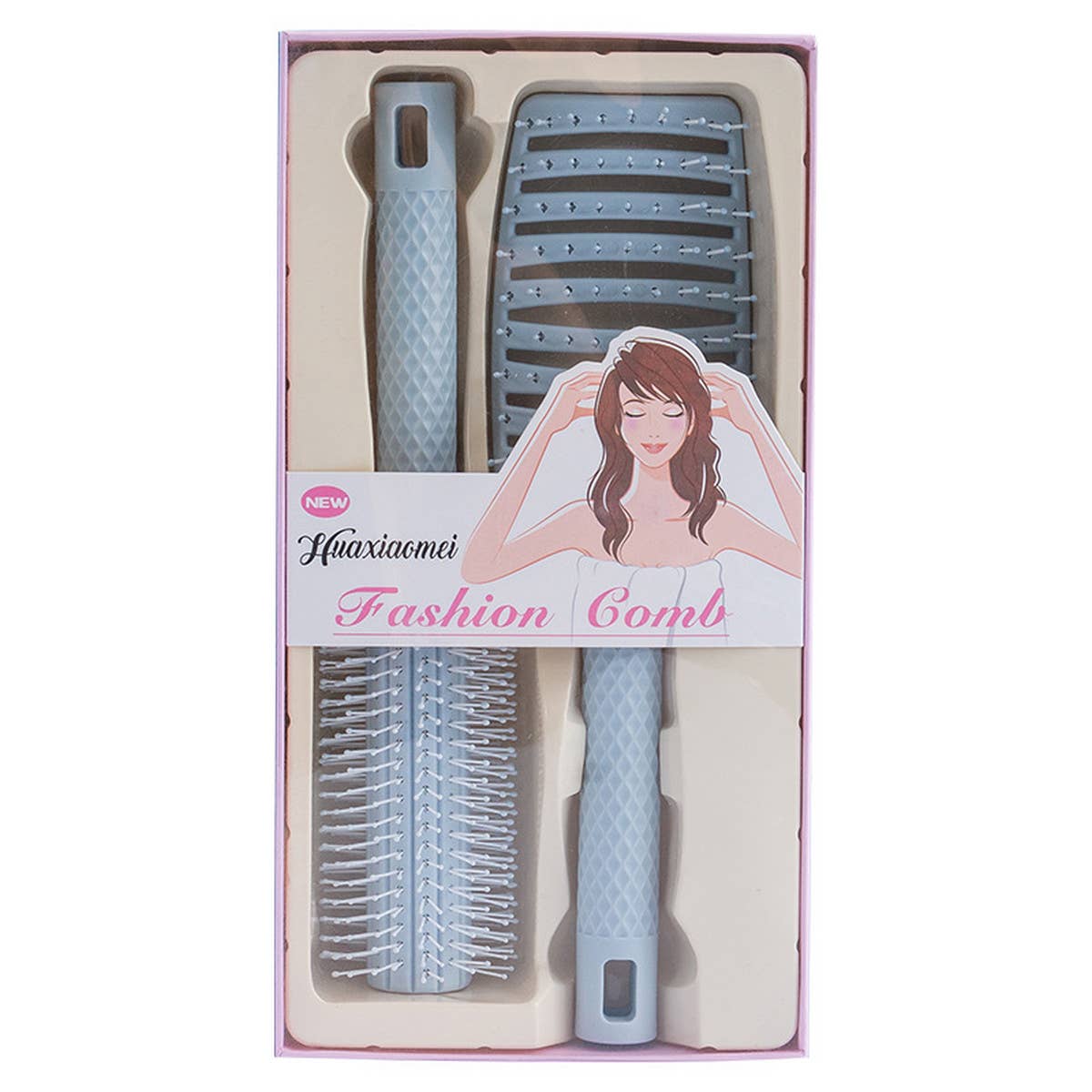 LARGE CURVED COMB WITH FLUFFY HAIR ROOTS_CWMM0932