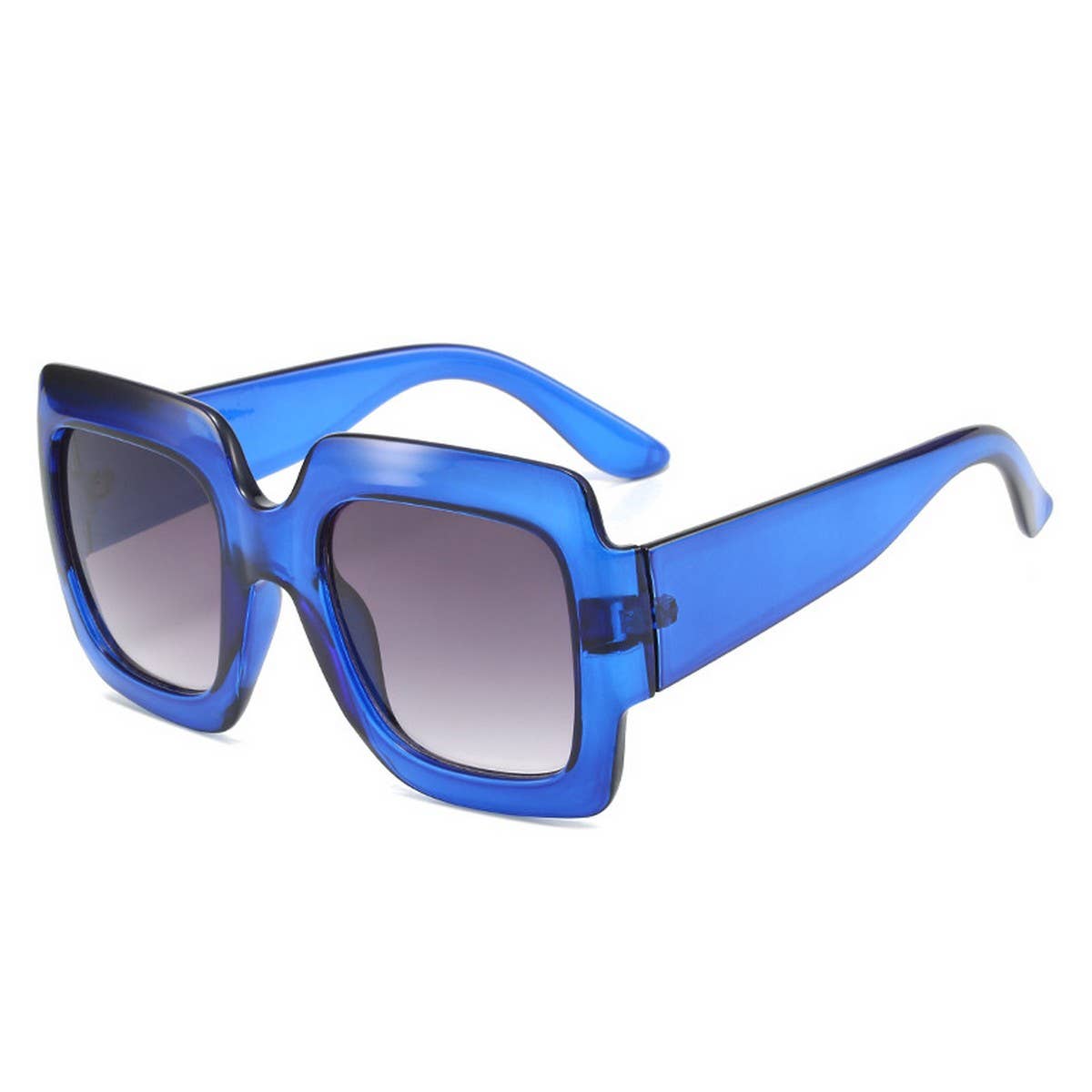 SIMPLE SQUARE FRAME COLOR BLOCK SUNGLASSES WOMEN_CWASG0258