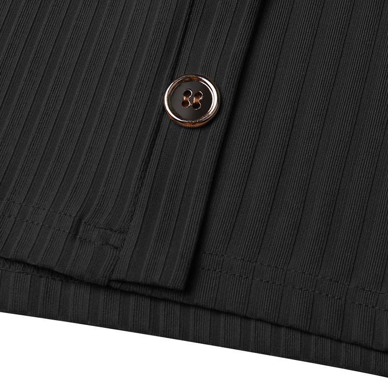 ONE-BREASTED LONG-SLEEVED DRESS WITH TIGHT WAIST