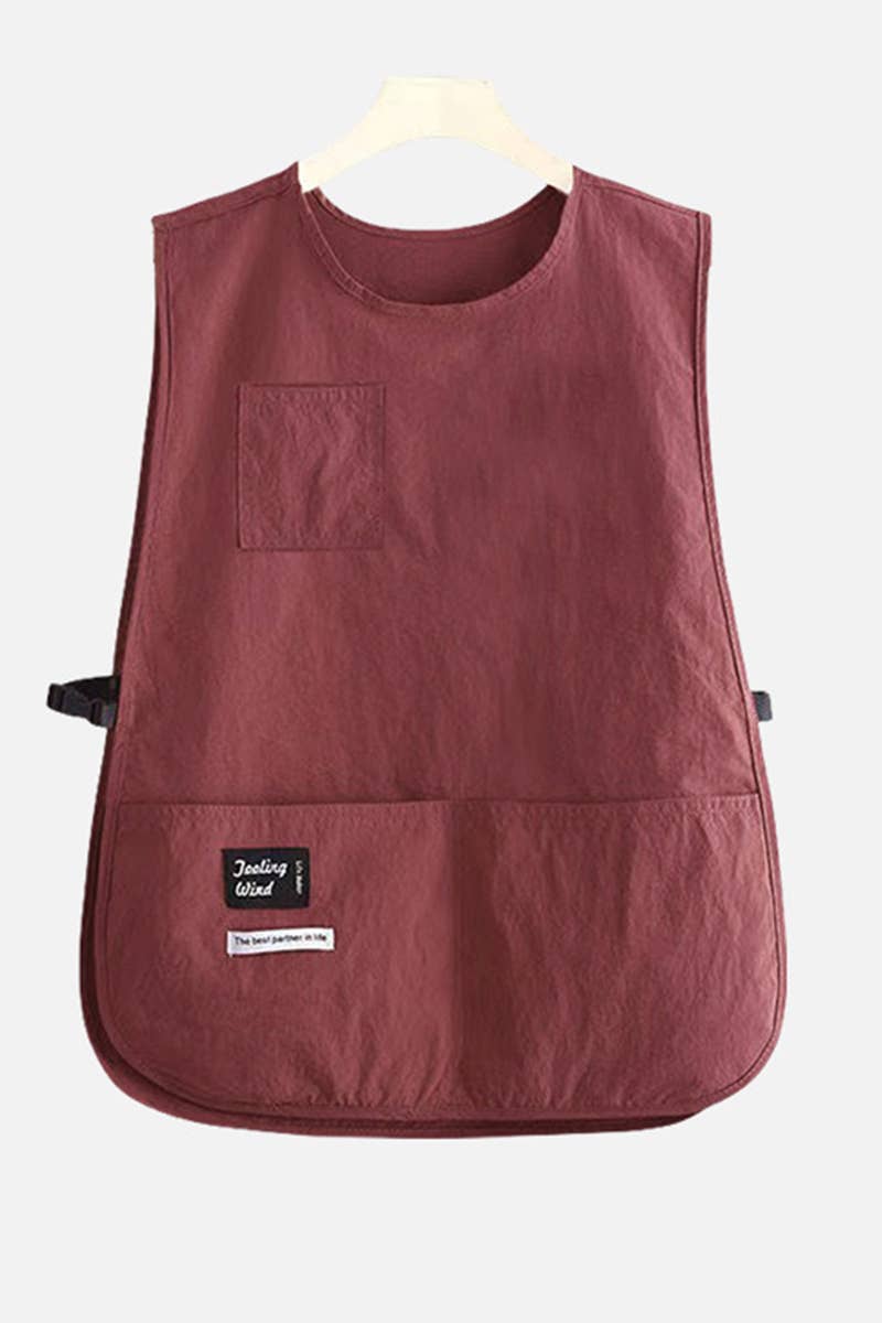 CWMM8272_FASHION VEST STYLE WATERPROOF AND OIL-PROOF APRON