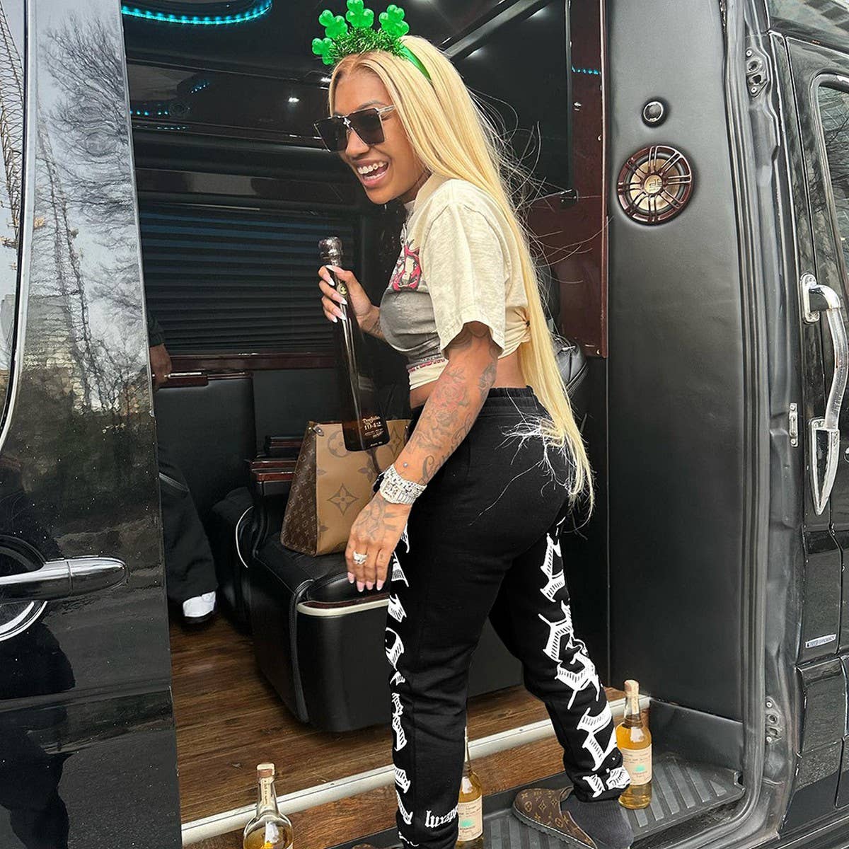 WOMEN SPORTS CASUAL FASHION PRINTED LONG PANTS_CWBLP0339