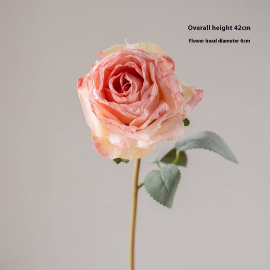 Premium Burnt Edge Rose Artificial Flower Bouquet_CWMM6469