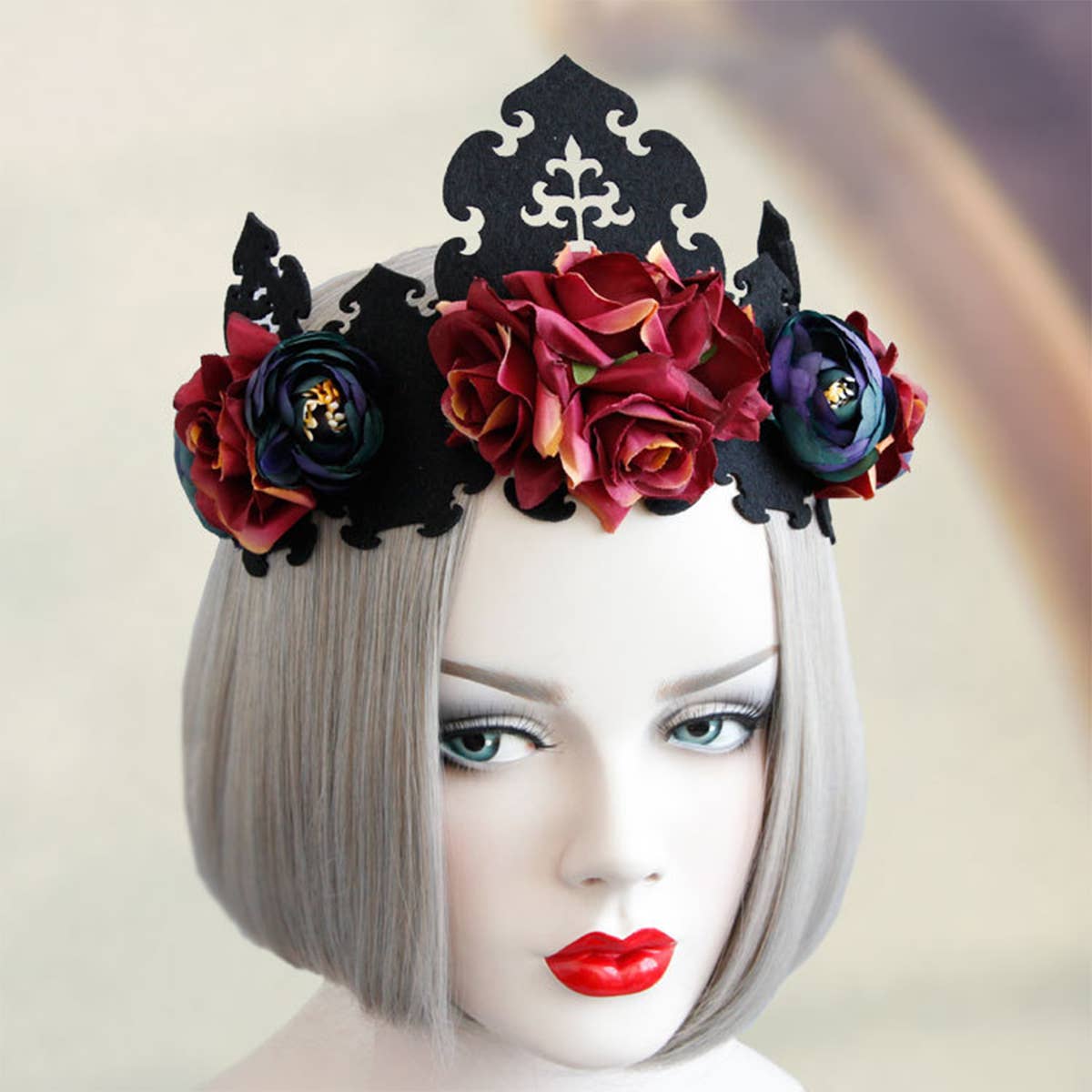 HALLOWEEN SUPPLIES FLOWER WITCH KING CROWN