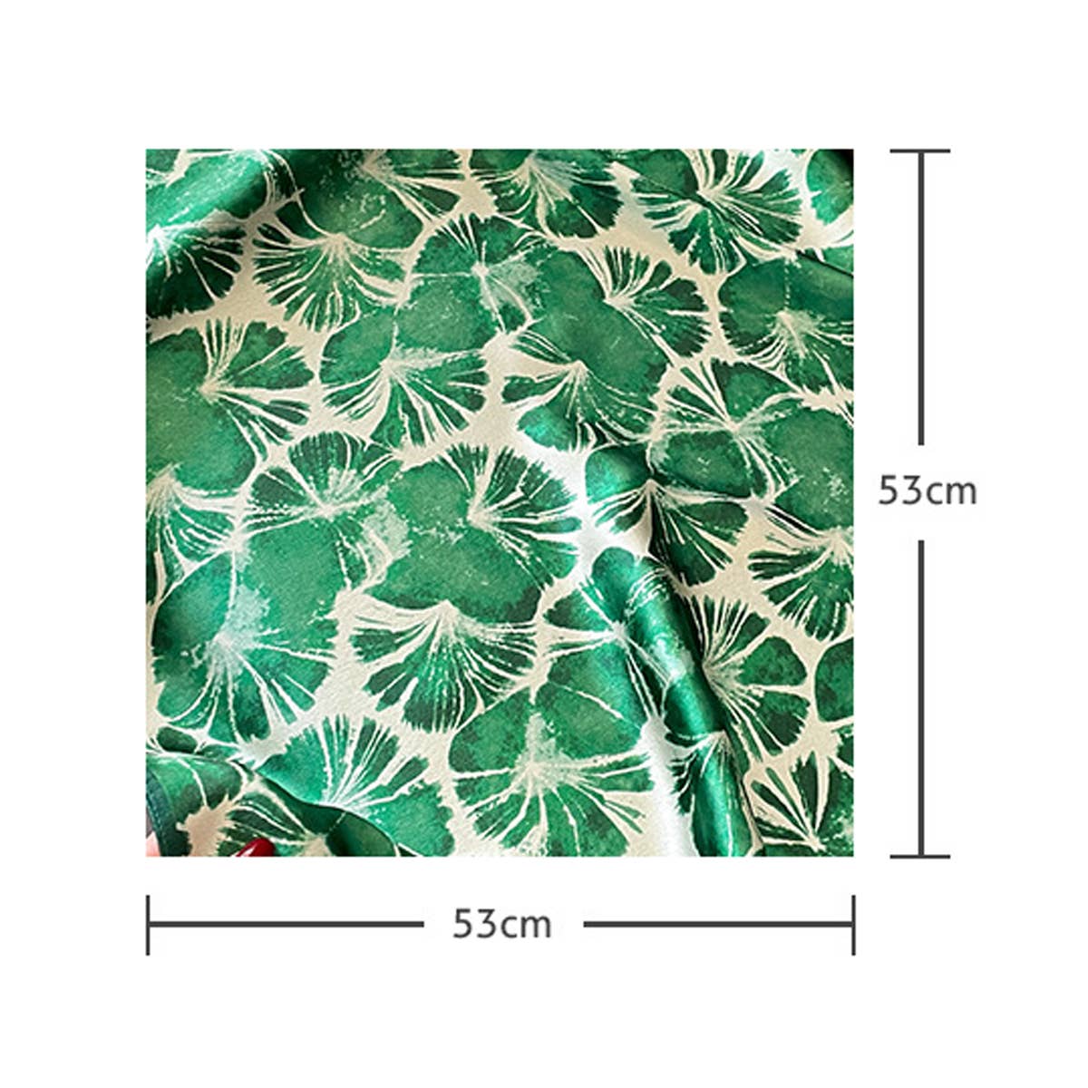 Fresh Green Silk Scarf, Fashionable Neck Wrap