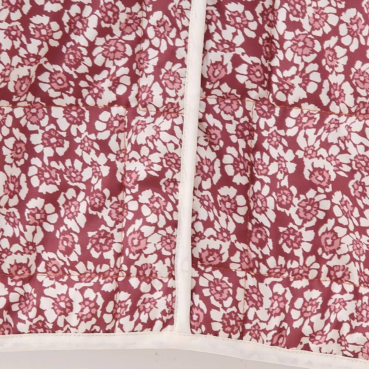 REVERSIBLE FLORAL LOOSE WARM QUILTED JACKETS