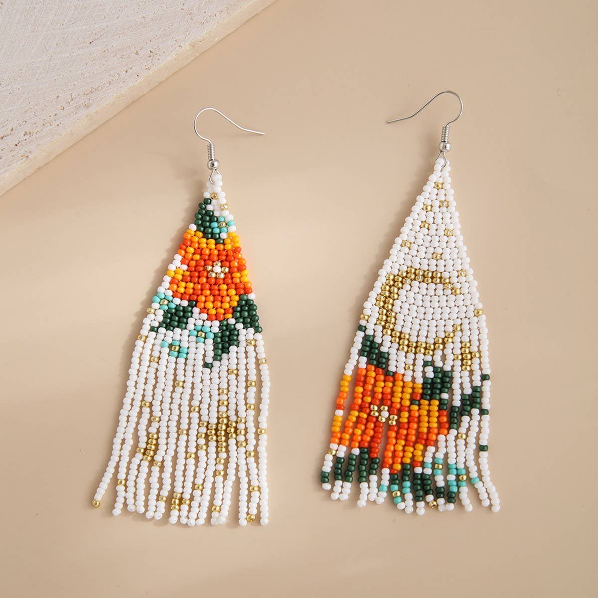STARRY FLOWER HAND-WOVEN TASSEL EARRINGS_CWAJE1965