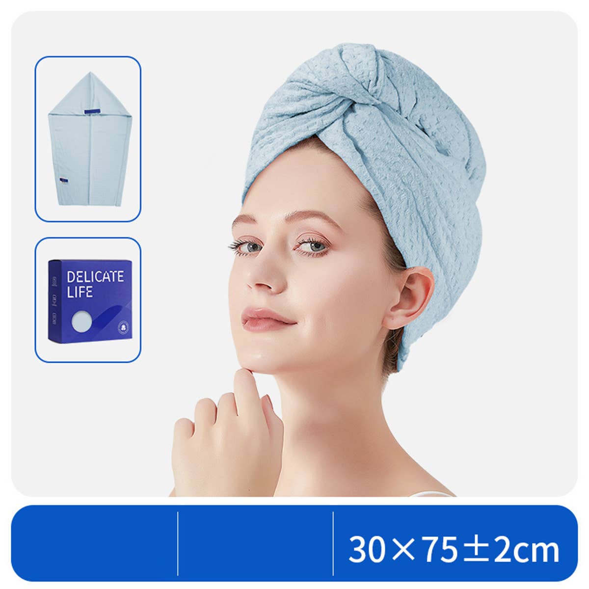 CWMM8335_THICKENED WATER-ABSORBENT QUICK-DRYING SHOWER CAP